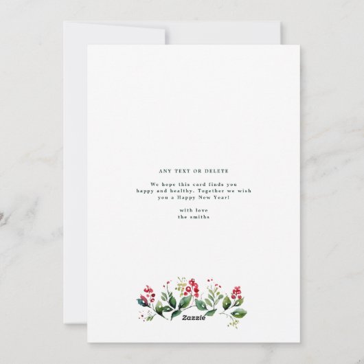 Klassieke Fotoboog lijst Moderne krans Kerstmis Feestdagenkaart (Achterkant)