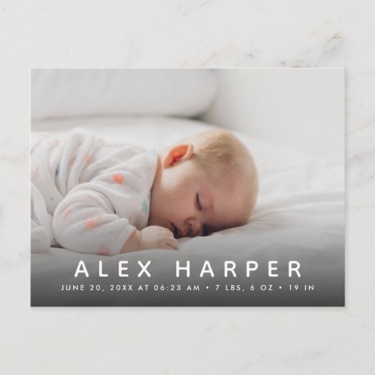 Klassieke fotocollage Geboorte Aankondigingskaart (Voorkant)