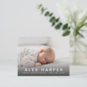 Klassieke fotocollage Geboorte Aankondigingskaart (Staand voorkant)