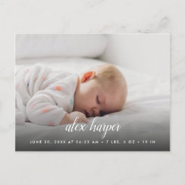 Klassieke fotocollage Geboorte Aankondigingskaart