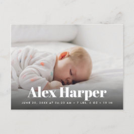 Klassieke fotocollage geboorte aankondigingskaart