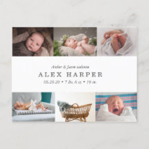 Klassieke fotocollage Geboorte