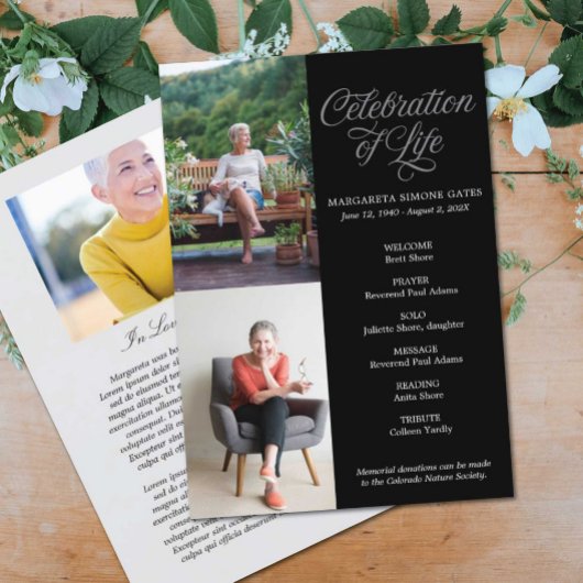 Klassieke foto's flat-programma programmakaart