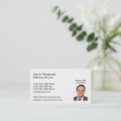 Klassieke fotosjabloon advocaat visitekaartje (Staand voorkant)