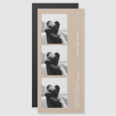 Klassieke fotostrip bruiloft magnetisch save the d (Voorkant / Achterkant)