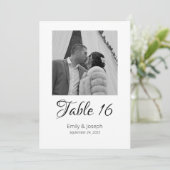 Klassieke fototafel nummers kaart (Staand voorkant)