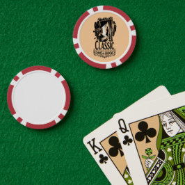 Klassieke Frames & Schaduwen Vintage Noir Cinema P Poker Chips