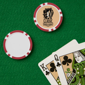 Klassieke Frames & Schaduwen Vintage Noir Cinema P Poker Chips