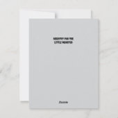 Klassieke Frankenstein Baby Shower  Feestdagenkaart (Achterkant)