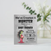 Klassieke Frankenstein Baby Shower  Feestdagenkaart (Staand voorkant)