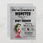 Klassieke Frankenstein Baby Shower  Feestdagenkaart (Voorkant / Achterkant)