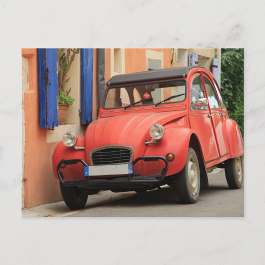 Klassieke Franse auto op een straat in de Provence Briefkaart (Voorkant)