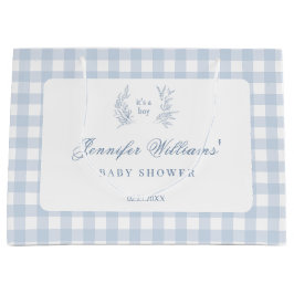 Klassieke Franse baby blauwe jongen douche cadeau  Groot Cadeauzakje