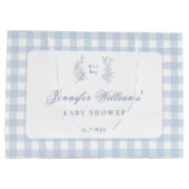 Klassieke Franse baby blauwe jongen douche cadeau  Groot Cadeauzakje (Achterkant)