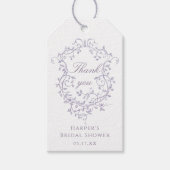 Klassieke Franse lavendel bruiloftsdank je Cadeaulabel (Voorkant)