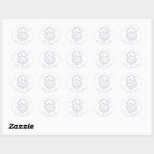 Klassieke Franse lavendel bruiloftsdank je sticker (Vel)