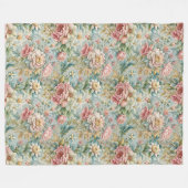 Klassieke Franse rococo ingewikkelde botanische De Fleece Deken (Voorkant (Horizontaal))
