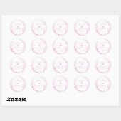 Klassieke Franse Roze Huwelijk Save The Date Ronde Sticker (Vel)