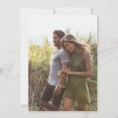 Klassieke Franse Sage Green Floral Crest Foto Save The Date (Achterkant)