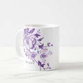 Klassieke Franse Toile bloemrijke bruidsshower adv Koffiemok (Voorkant links)