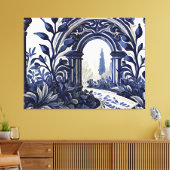 Klassieke Franse tuin Canvas Afdruk (Insitu (Woonkamer))