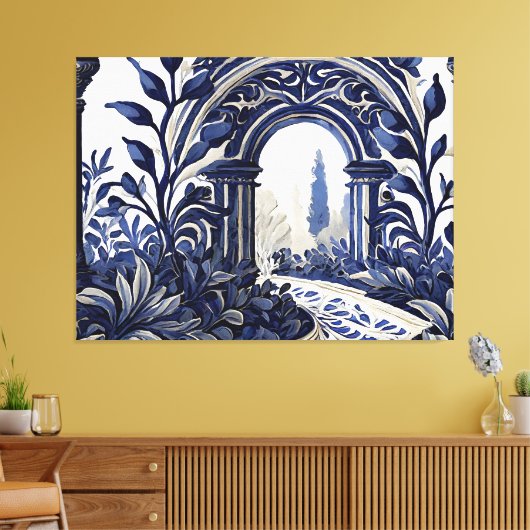 Klassieke Franse tuin Canvas Afdruk (Insitu (Woonkamer))