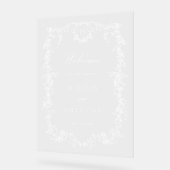 Klassieke Franse Victoriaans Bloemen Huwelijk Welk Acryl Bord (Hoek)