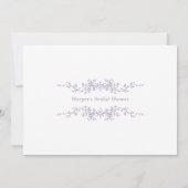 Klassieke Franse Victoriaanse lavendel bruidsdouch Kaart (Achterkant)