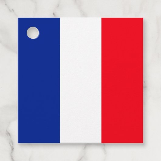 Klassieke Franse vlag  Bedankjes Labels (Voorkant)