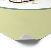 Klassieke Frill Barred Pigeons Poster (Hoek)