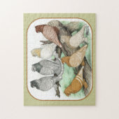 Klassieke Frill Pigeons Blondinettes Legpuzzel (Verticaal)