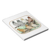 Klassieke Frill Pigeons Blondinettes Notitieblok (Schuin)