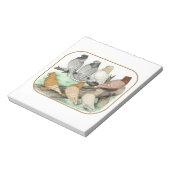 Klassieke Frill Pigeons Blondinettes Notitieblok (Linkerzijde)