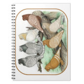 Klassieke Frill Pigeons Blondinettes Notitieboek (Voorkant)
