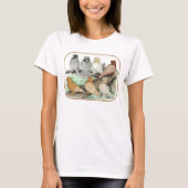 Klassieke Frill Pigeons Blondinettes T-shirt (Voorkant)