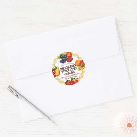 Klassieke fruitjam Label  (Envelop)