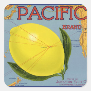 Klassieke Fruitkist Label Kunst Pacific Citroen Si