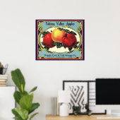 Klassieke Fruitkist Label Kunst Yakima Valley Appe Poster (Thuiskantoor)