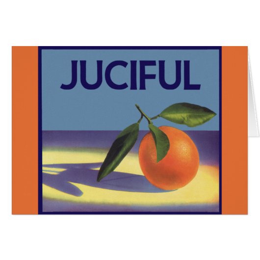Klassieke fruitkratlabelkunst, Juciful Sinaasappel (Voorkant Horizontaal)