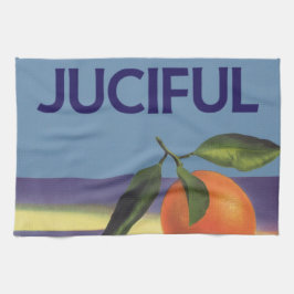 Klassieke fruitkratlabelkunst, Juciful Sinaasappel Theedoek