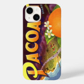 Klassieke fruitkratlabelkunst, Pacoast Sinaasappel Case-Mate iPhone Case (Achterkant)