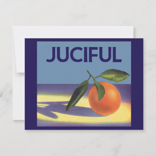 Klassieke fruitkratlabelkunst, sappige sinaasappel (Voorkant)