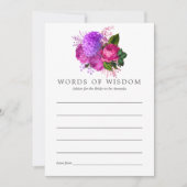 Klassieke Fuchsia & Paarse Bruiloft Advies Kaart (Voorkant)