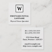 Klassieke Fysieke Fitness Specialist Visitekaartje (Voorkant / Achterkant)