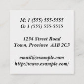 Klassieke Fysieke Fitness Specialist Visitekaartje (Achterkant)