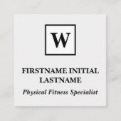 Klassieke Fysieke Fitness Specialist Visitekaartje (Voorkant)