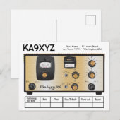 Klassieke Galaxy 300 Radio Transceiver QSL Briefkaart (Voorkant / Achterkant)