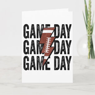 Klassieke Game Day Voetbal Bliksemschicht Grappig Kaart