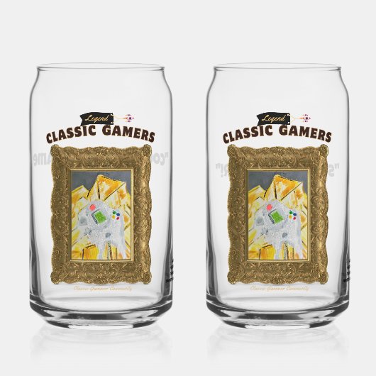 Klassieke Gamer Phat Droom Koppels Set Blikvorm Glas (Voorkant)