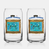 Klassieke Gamers Cool Play Koppels Set Blikvorm Glas (Voorkant)